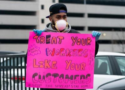 اعتصاب کارگران در آمریکا همزمان با بحران کرونا